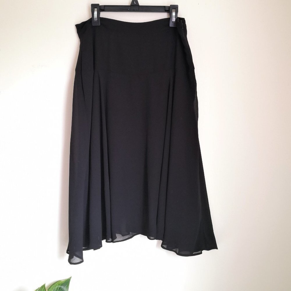 JustFab A-Line Skirt Black Size M